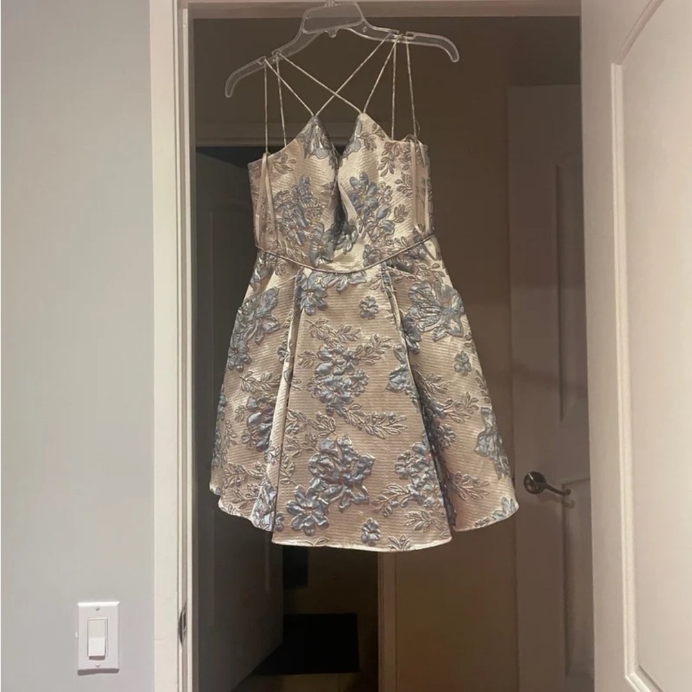Elegant Floral Dress with Spaghetti Straps